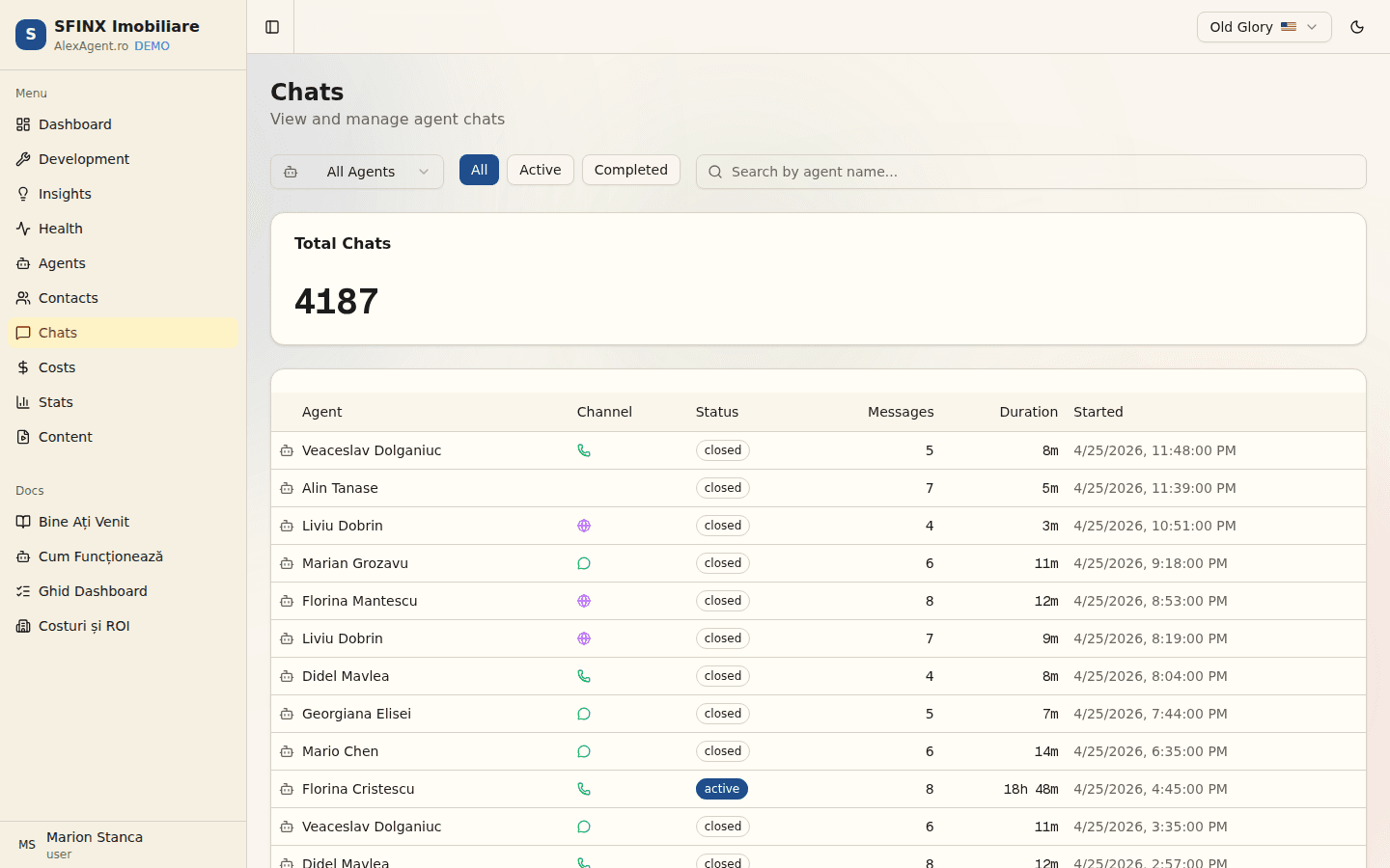 Conversations — light theme
